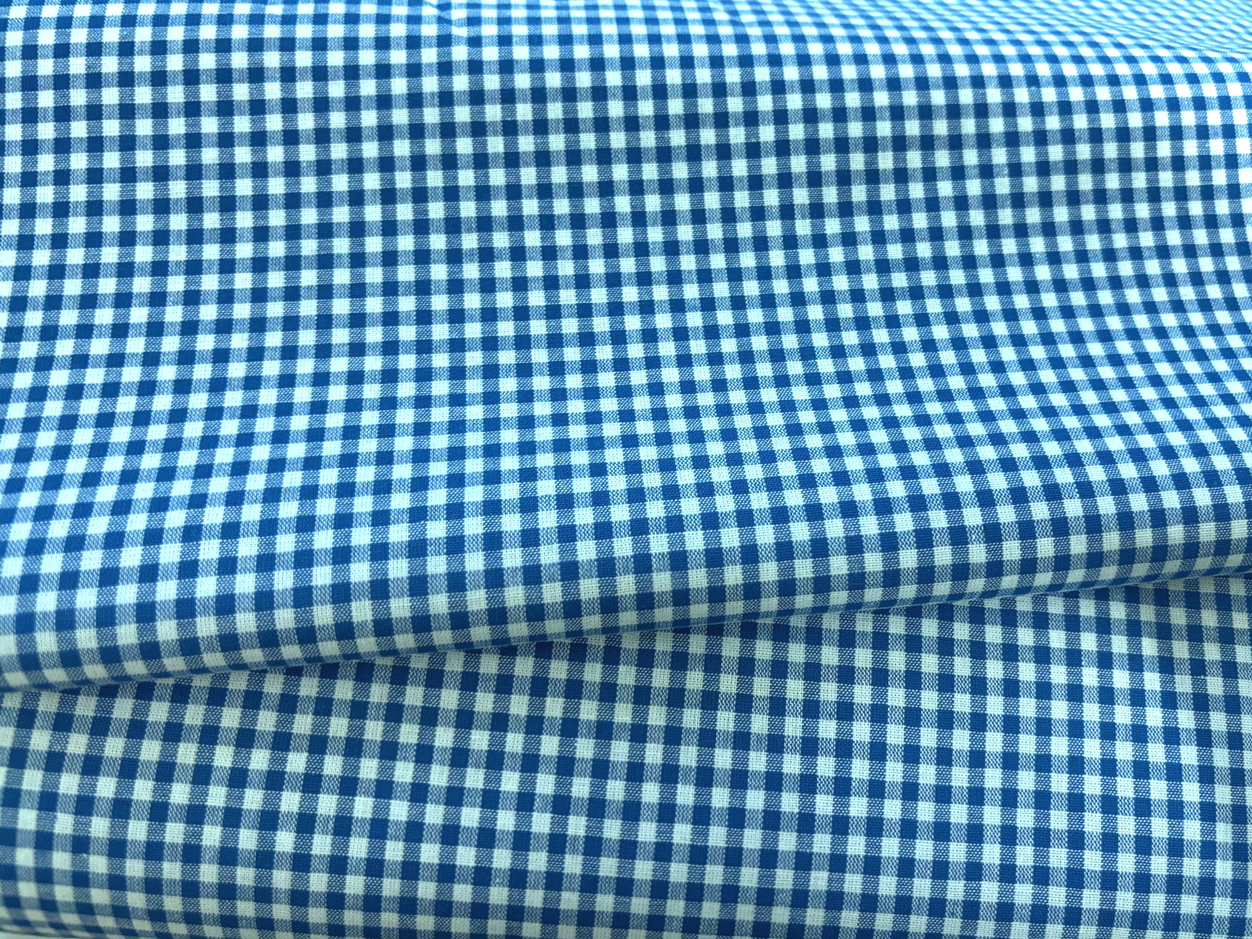 Baumwollstoff Vichy Karo Blau 3 mm kariert VH 023