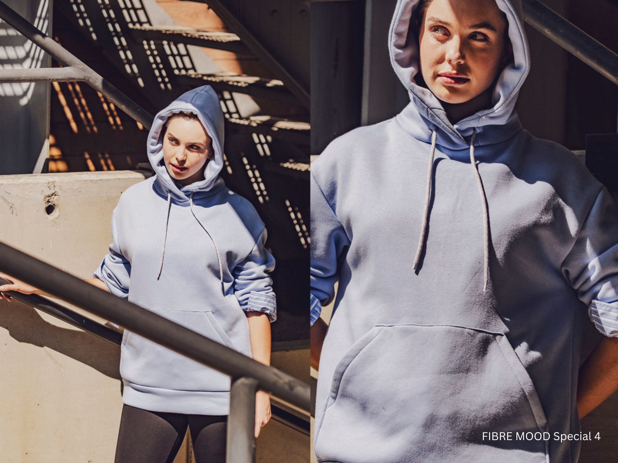 BIO-Heavy Jogging Sweat Blau Lavendel Recycled FIBRE MOOD