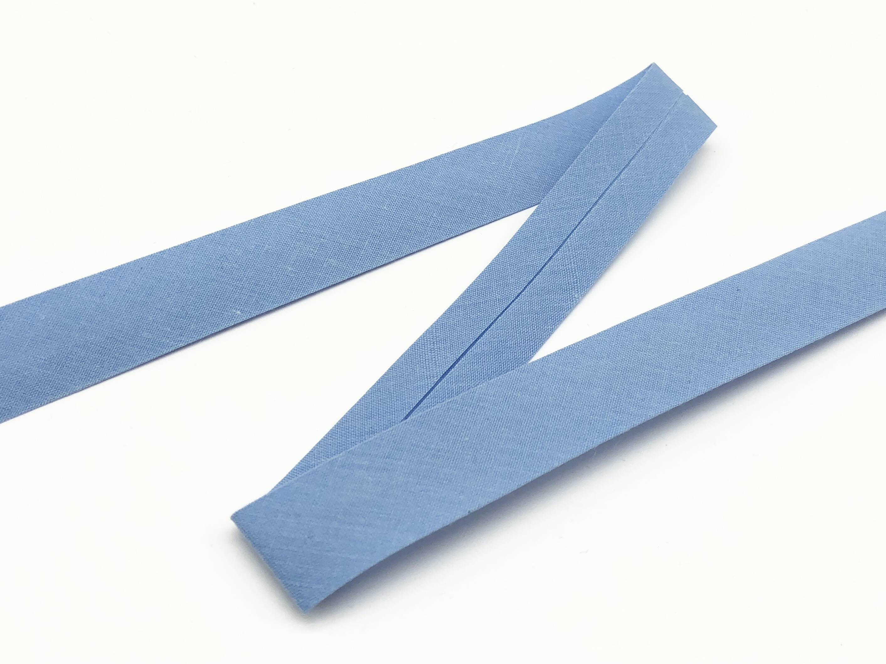 Schrägband 27 mm Rauchblau 3