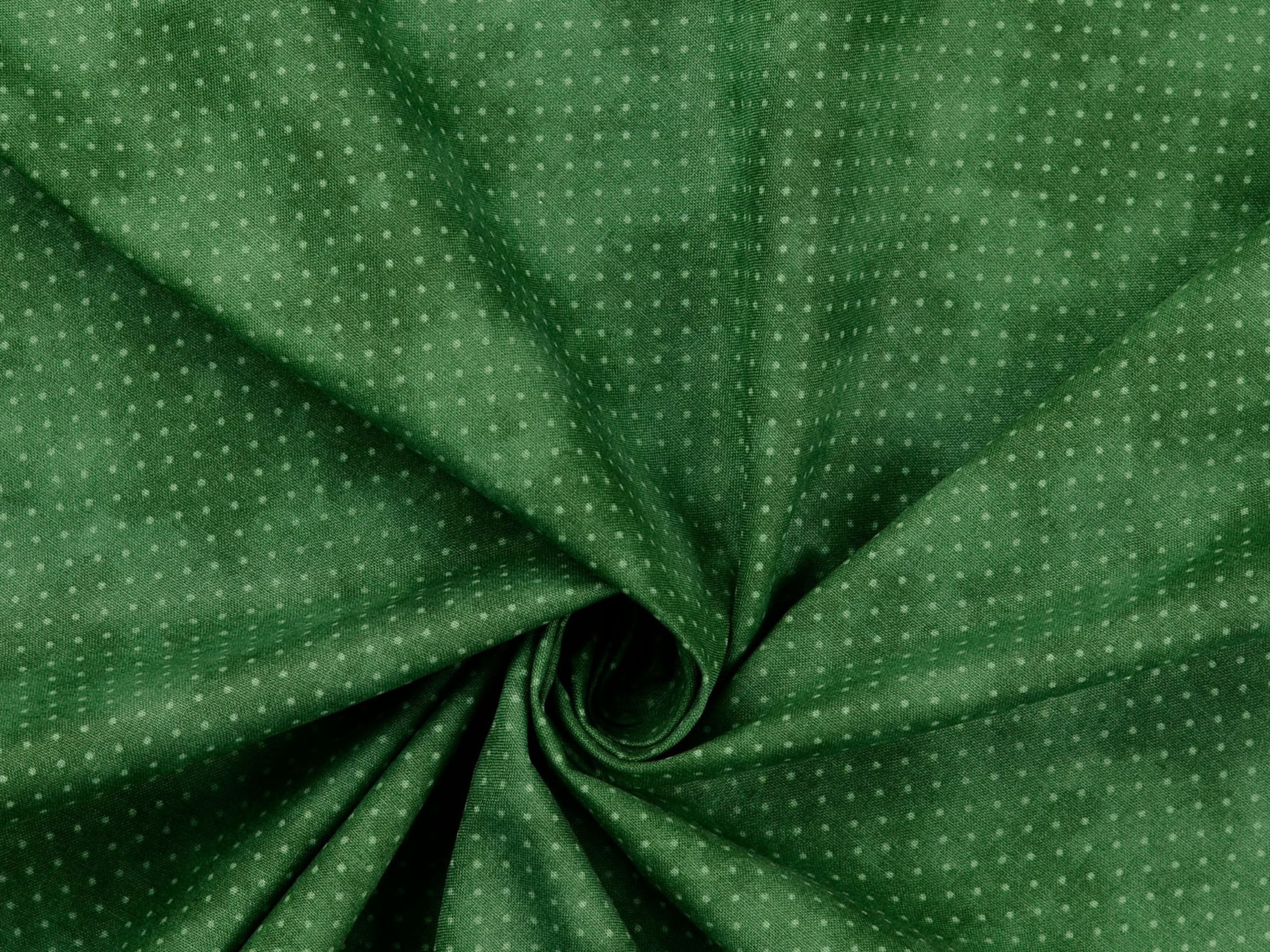 Baumwollstoff Pünktchen marmoriert Dunkelgrün Shadow