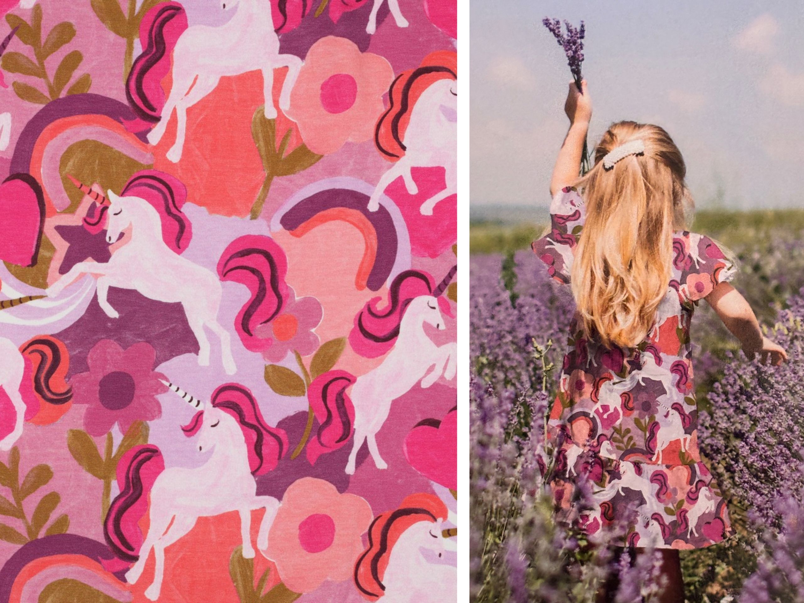 Kinderjersey Unicorn Einhorn Pink