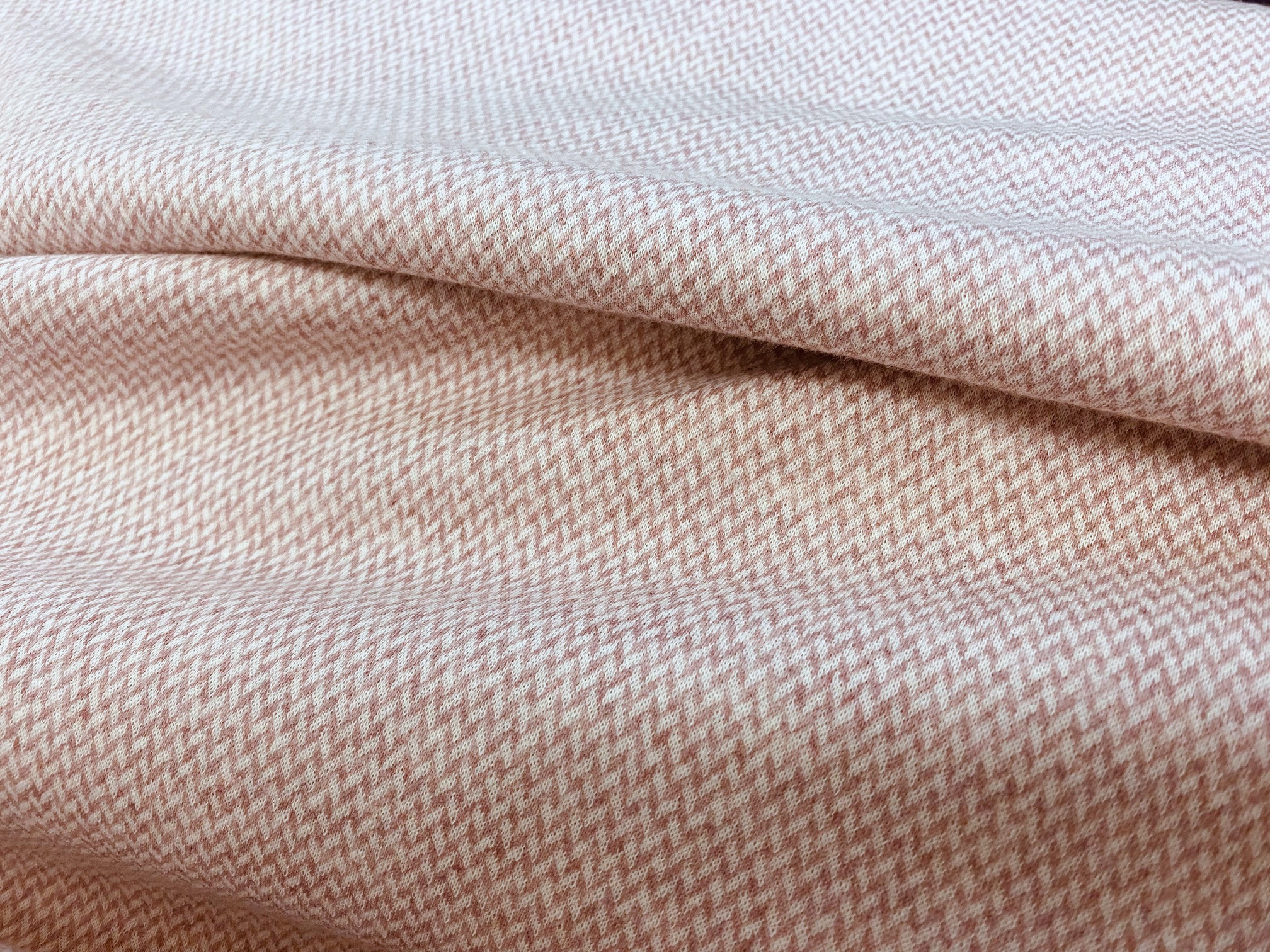 Jacquard-Jersey Zickzack Altrosa