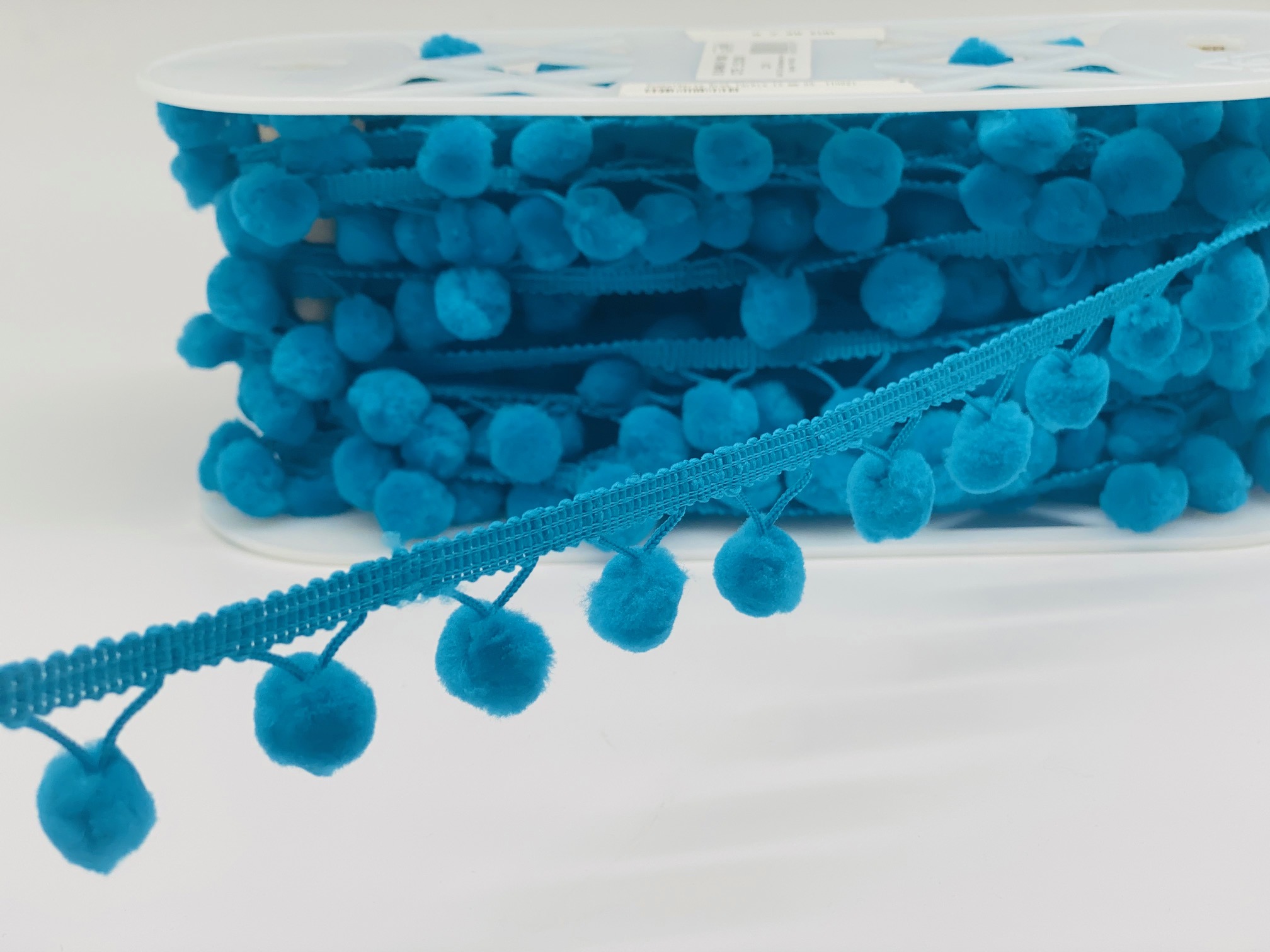 Bommelborte Groß Türkis 20 mm 05