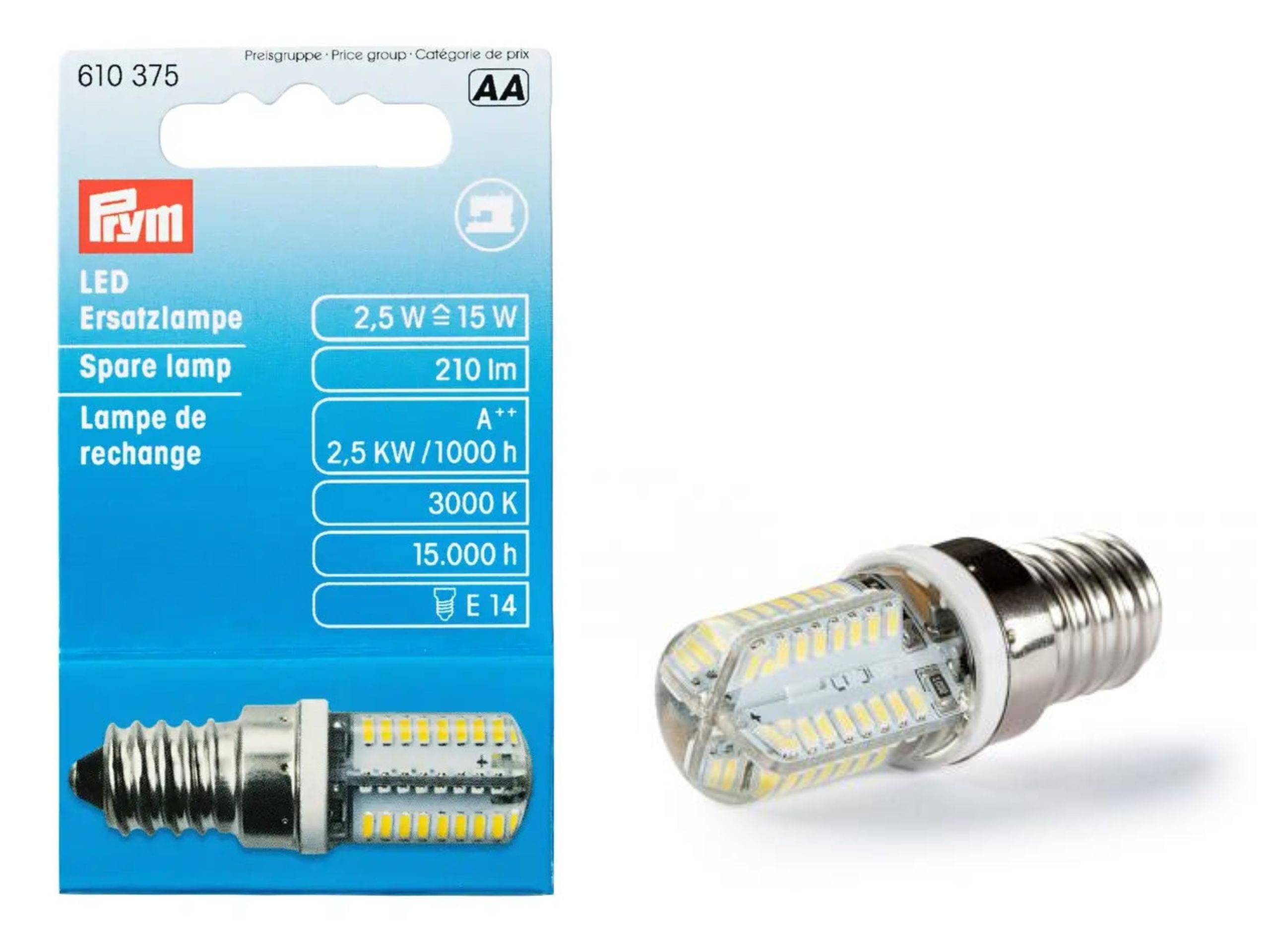 Prym LED Nähmaschinenlampe Schraubfassung 2,5W Birne