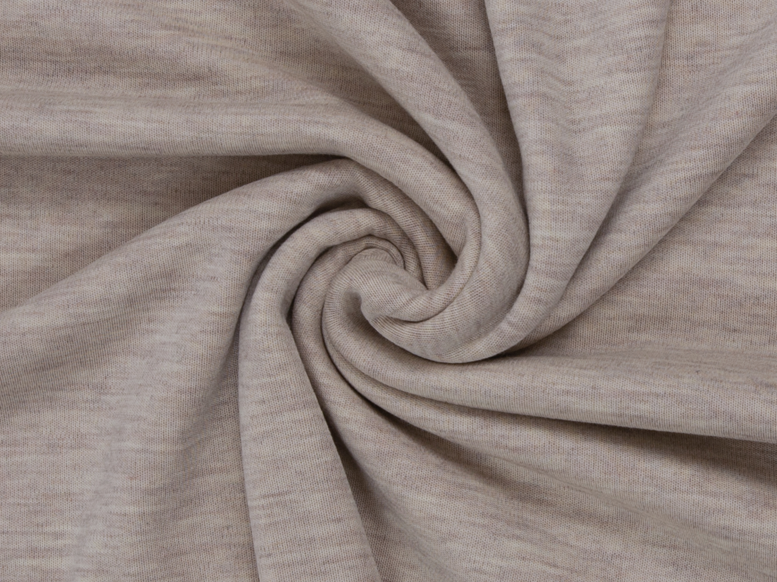 Strickstoff Merinowolle Beige Melange