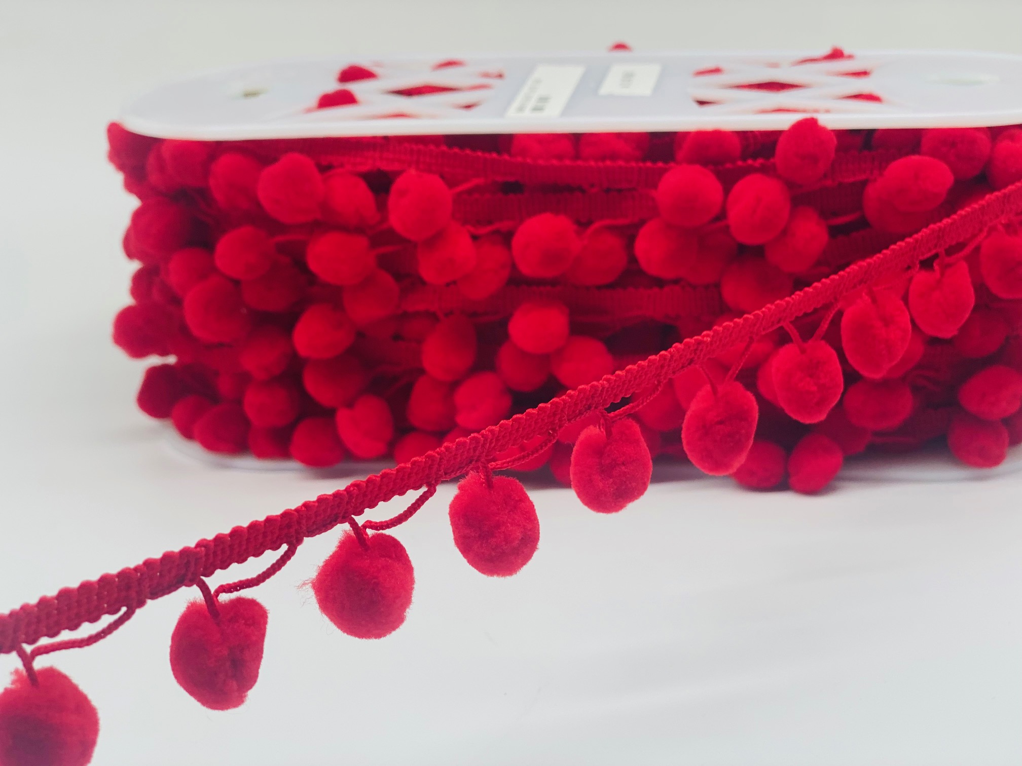 Bommelborte Groß Rot 20 mm 108