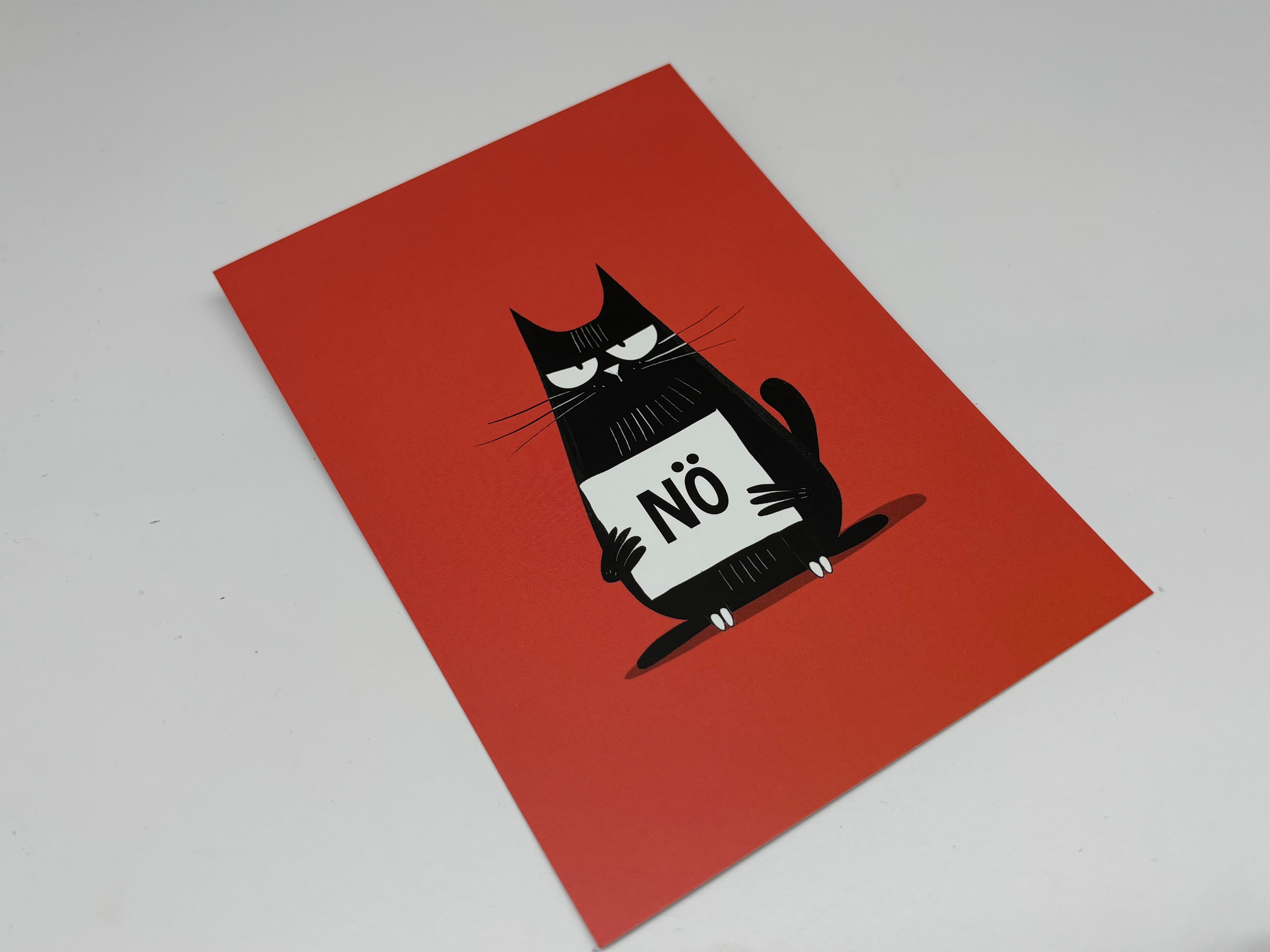 Postkarte Katze sagt Nö
