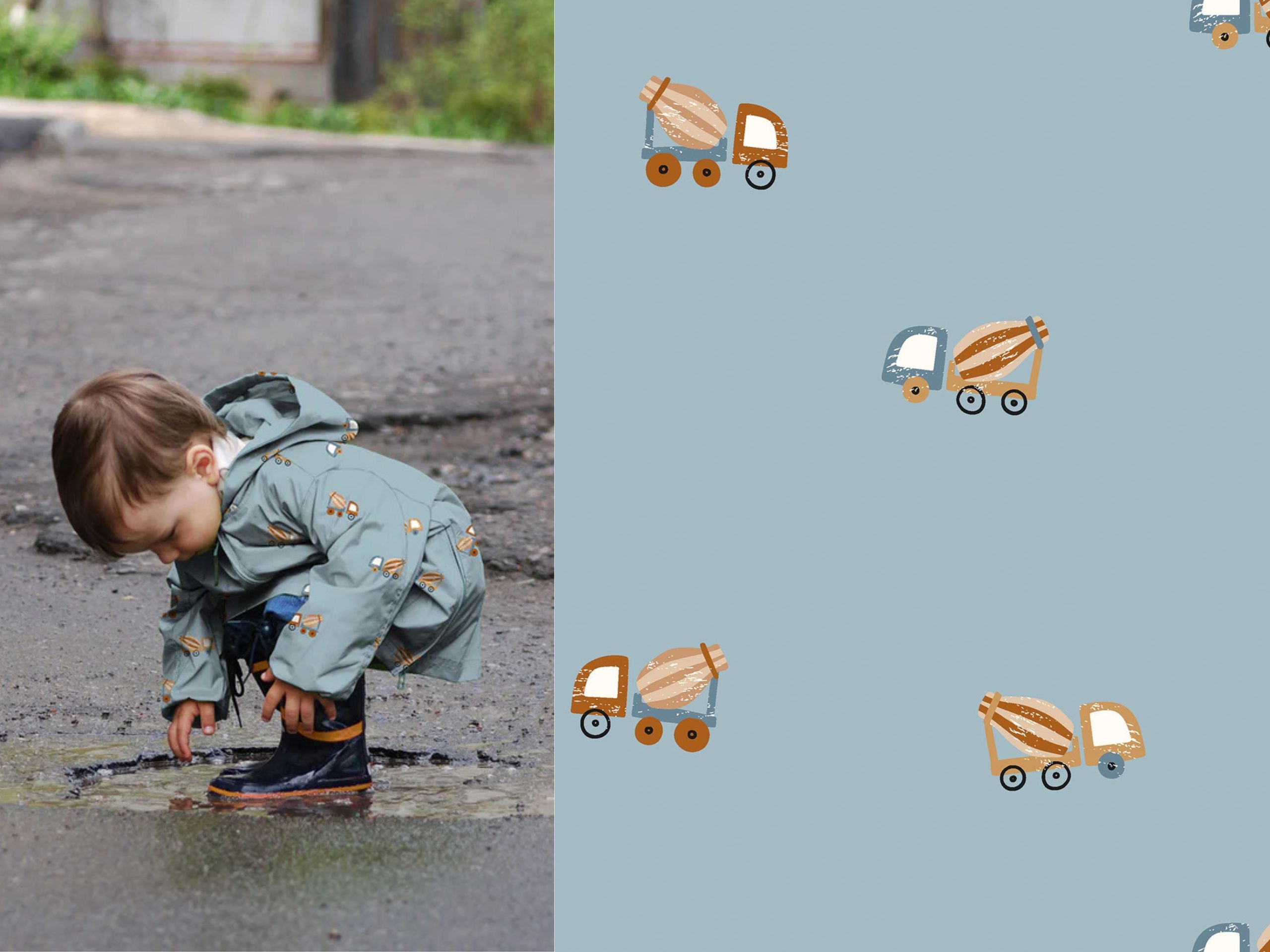 Aqua Protect Wasserabweisend Betonmischer Blau