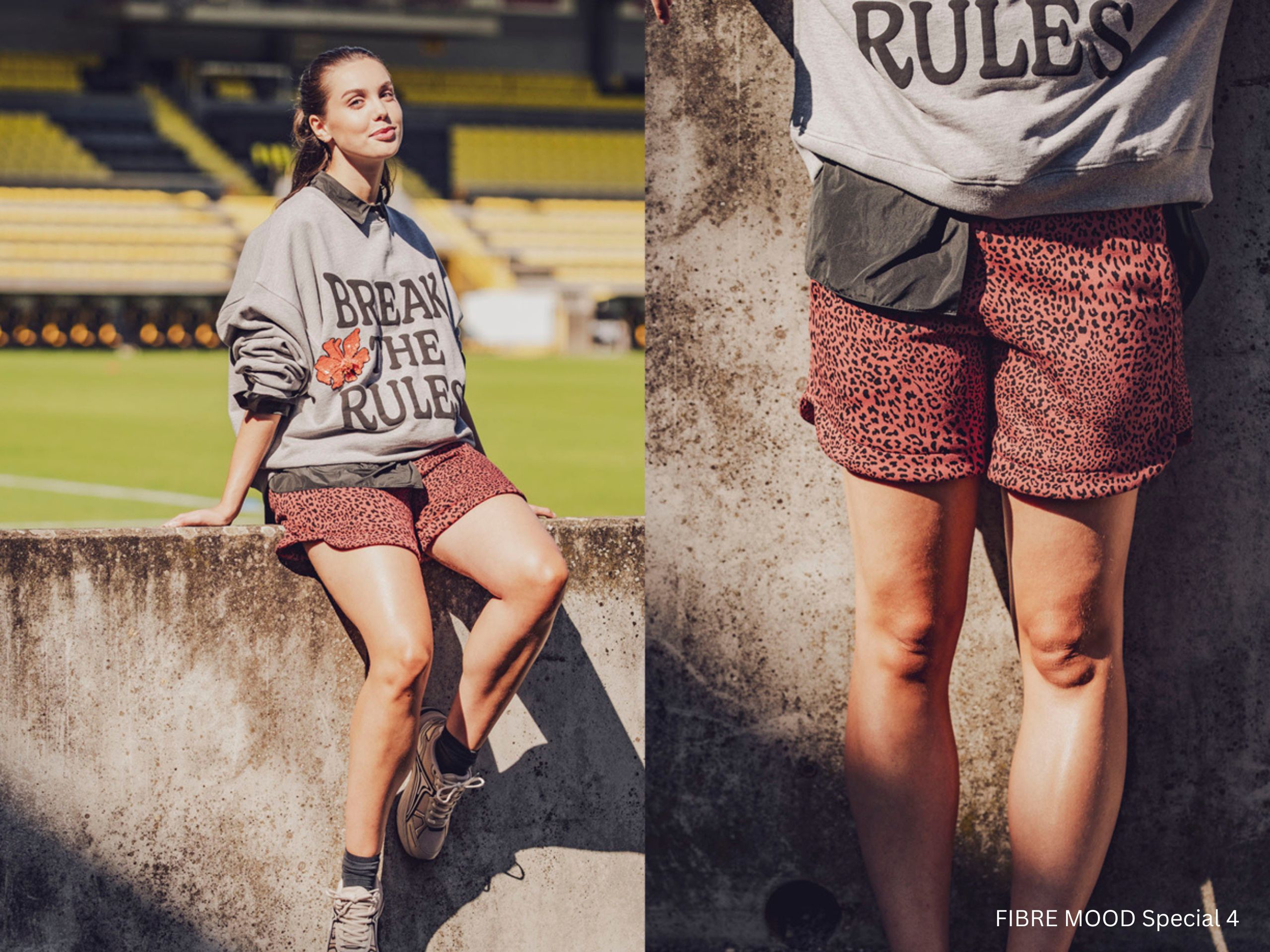 BIO-Heavy Jogging Sweat Leo Rostrot Recycled FIBRE MOOD