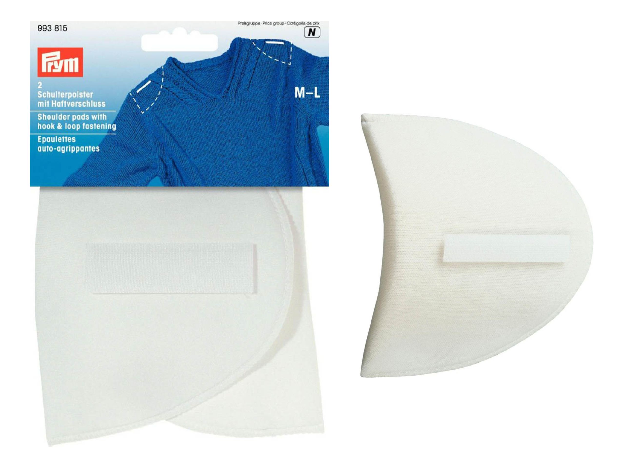 PRYM Schulterpolster M-L mit Haftverschluss