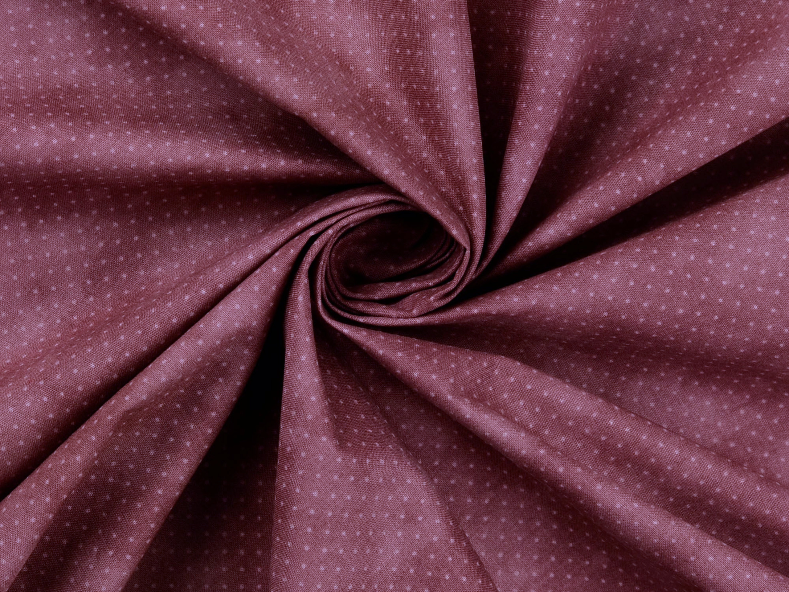 Baumwollstoff Pünktchen marmoriert Bordeaux Shadow