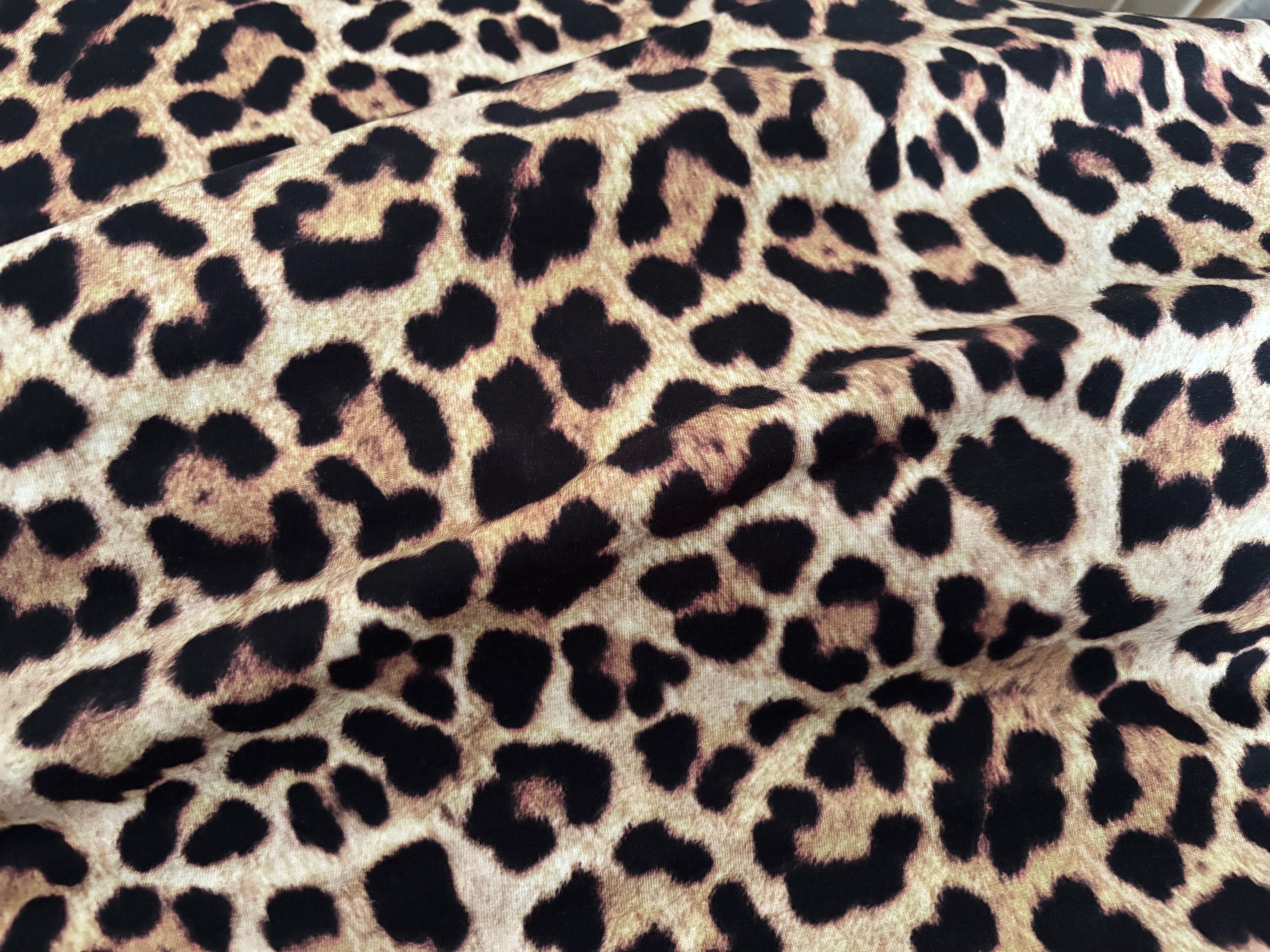 Jersey Leo Dunkelbraun Beige