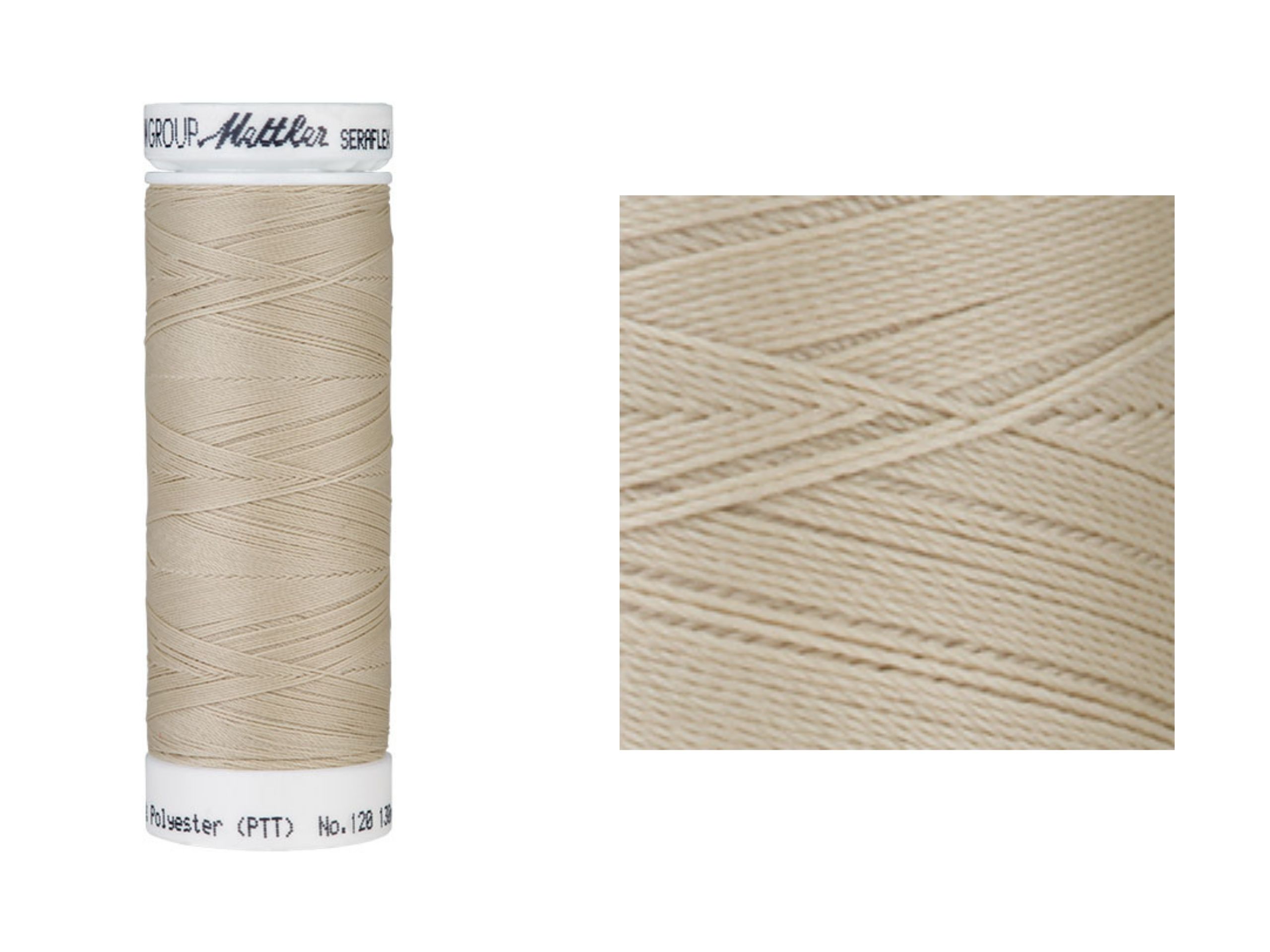 Seraflex Elastik-Nähgarn Oat Flakes Beige 537 Amann Mettler 130 m