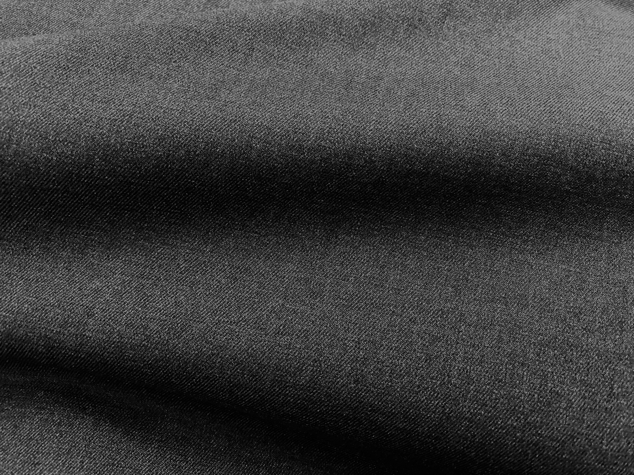 Bambusfaser Dunkelgrau meliert Recycled Hosenstoff